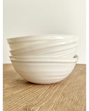 Cyclist man - fine porcelain bowl Keramiek van Sophie ramen salad fruit pasta soup cereal ceramic bowl