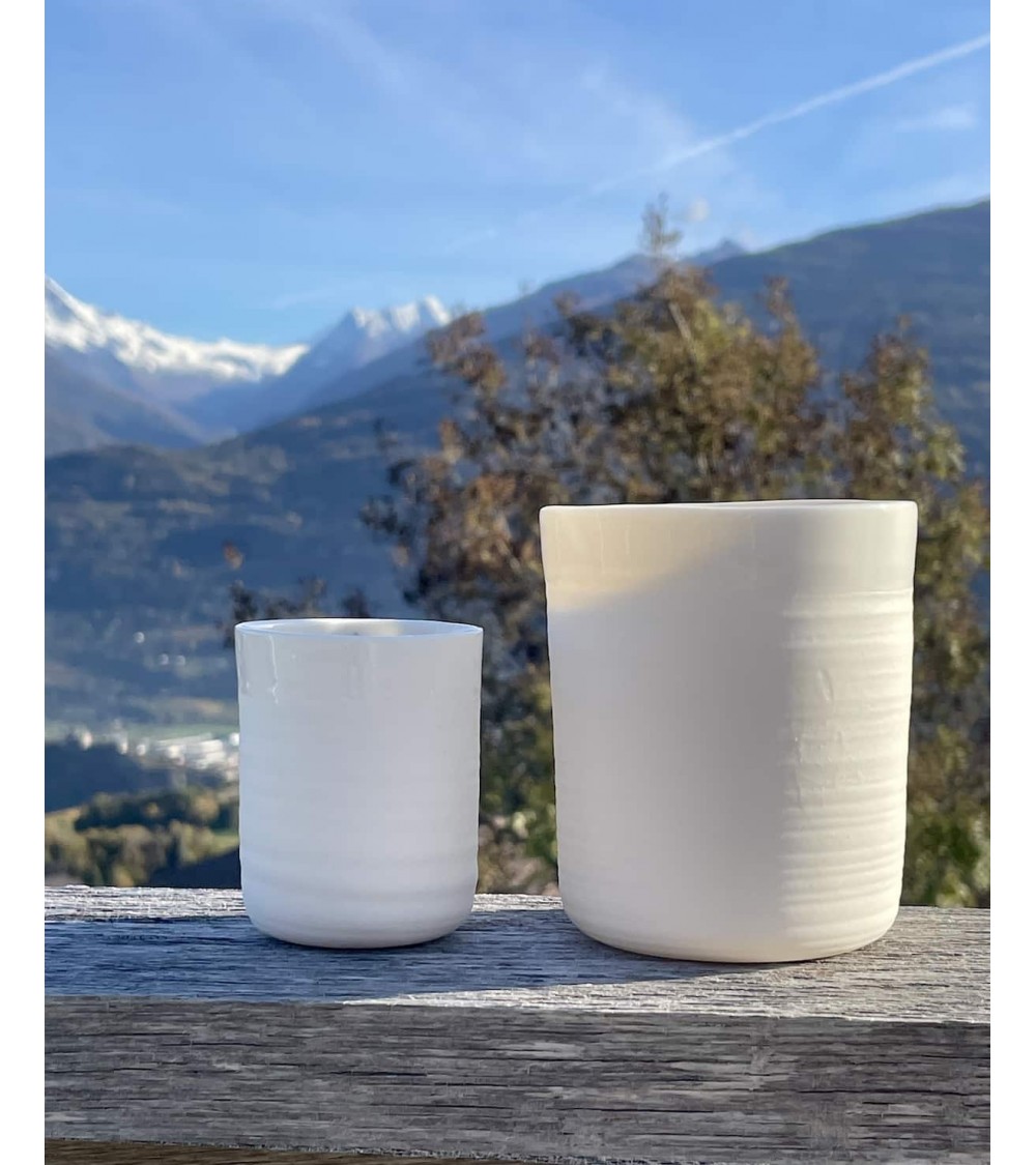 Homme cycliste - Tasse à expresso design en porcelaine fine Keramiek van Sophie design à café thé cappuccino originale grande...