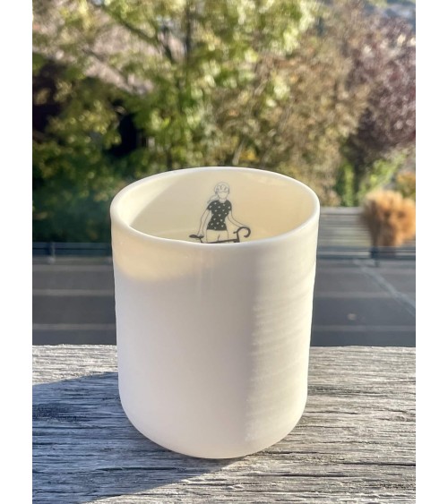 Ciclista donna - Mug, tazza da caffè e da tè in porcellana fine Keramiek van Sophie caffè espresso tazza particolari