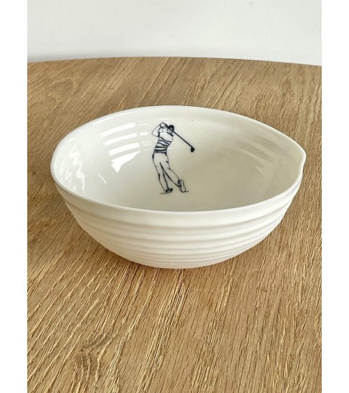 Golfer - fine porcelain bowl Keramiek van Sophie ramen salad fruit pasta soup cereal ceramic bowl