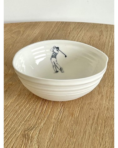 Golfeur - bol en porcelaine fine Keramiek van Sophie breton moderne à oreilles