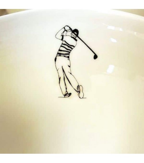 Golfeur - bol en porcelaine fine Keramiek van Sophie breton moderne à oreilles