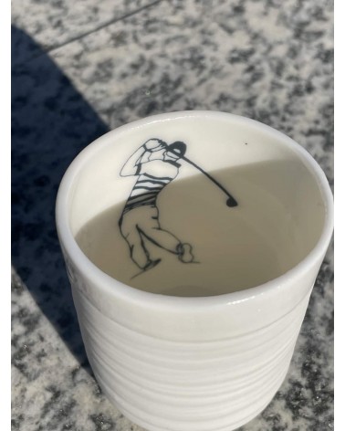 Golfer - Espressotasse, Espressobecher aus Porzellan Keramiek van Sophie kaffeetassen teetasse grosse lustige schöne kaufen