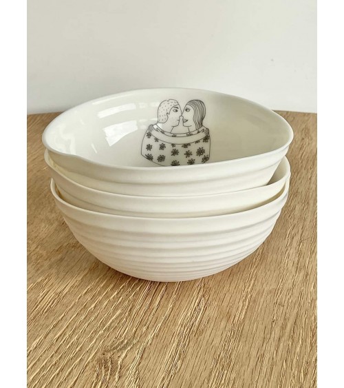 Hug - fine porcelain bowl Keramiek van Sophie ramen salad fruit pasta soup cereal ceramic bowl