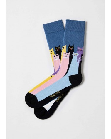 BeCatsGang - Lustige Socken mit motiv Katze Besocks socke kuschelsocken für damen lustig herren farbige coole socken