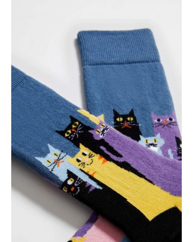 BeCatsGang - Lustige Socken mit motiv Katze Besocks socke kuschelsocken für damen lustig herren farbige coole socken