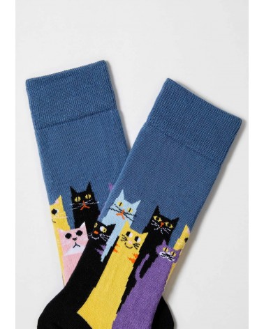 BeCatsGang - Lustige Socken mit motiv Katze Besocks socke kuschelsocken für damen lustig herren farbige coole socken