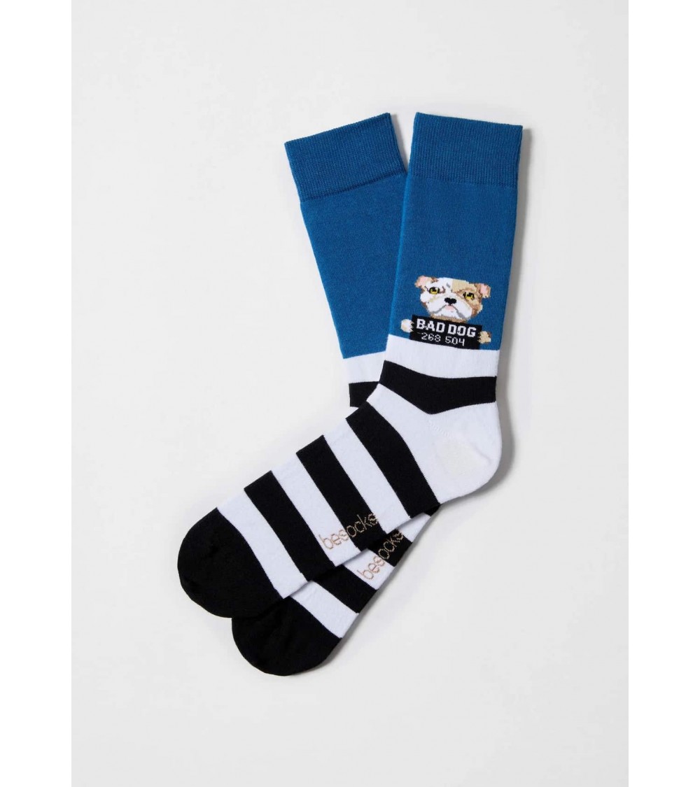 BeBadDog - Chaussettes fantaisie en coton bio - motif Chien Besocks jolies pour femme originales pour homme chausset rigolote...