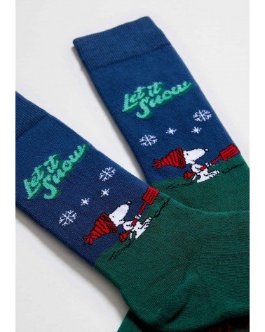 Be Snoopy Snow - Chaussettes fantaisie en coton bio Besocks jolies pour femme originales pour homme chausset rigolotes drole ...