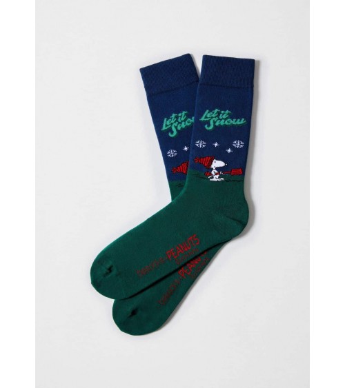 Be Snoopy Snow - Calze divertenti in cotone bio Besocks calze da uomo per donna divertenti simpatici particolari