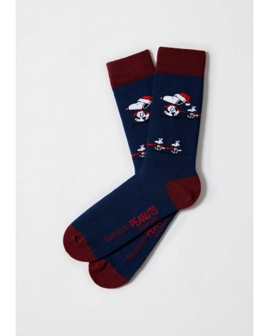 Be Snoopy Santa - Weihnachtssocken aus bio Baumwolle Besocks socke kuschelsocken für damen lustig herren farbige coole socken