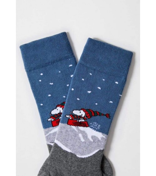 Be Snoopy Ski - Chaussettes fantaisie en coton bio Besocks jolies pour femme originales pour homme chausset rigolotes drole S...