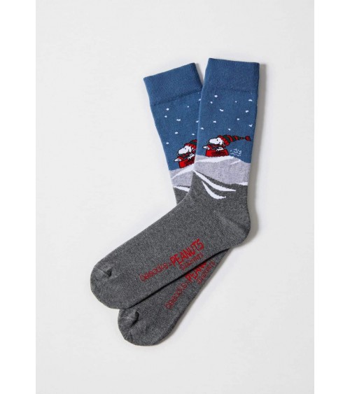 Be Snoopy Ski - Calze divertenti in cotone bio Besocks calze da uomo per donna divertenti simpatici particolari