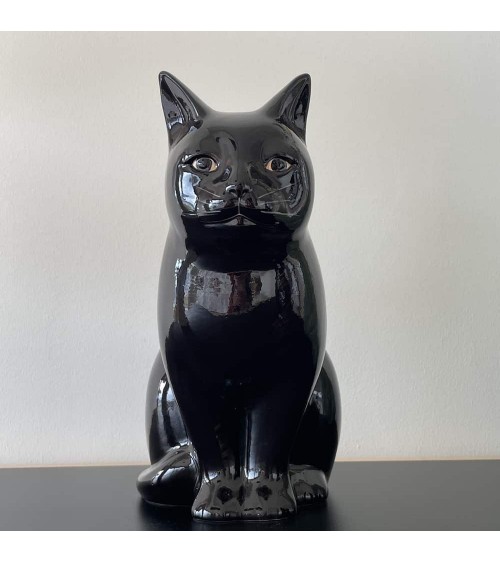 Large Flower Vase - Lucky the Black Cat Quail Ceramics table flower living room vase kitatori switzerland