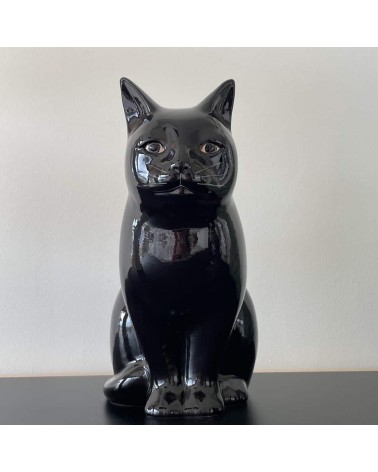 Large Flower Vase - Lucky the Black Cat Quail Ceramics table flower living room vase kitatori switzerland