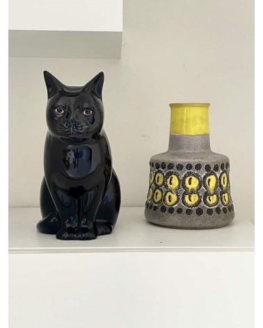 Large Flower Vase - Lucky the Black Cat Quail Ceramics table flower living room vase kitatori switzerland