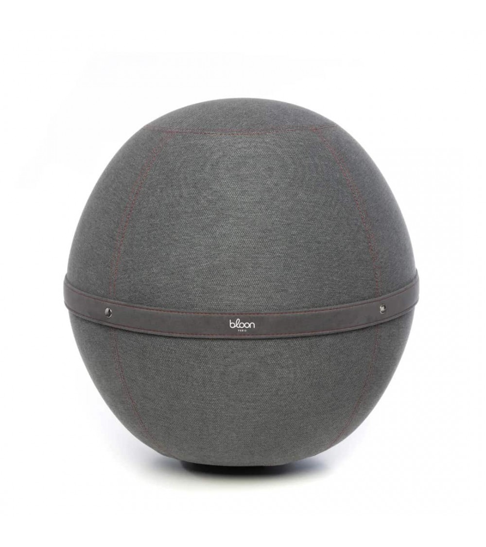 Palla Bloon Urban Grigio silice - Sedia ufficio ergonomica Bloon Paris palla da seduta pouf gonfiabile