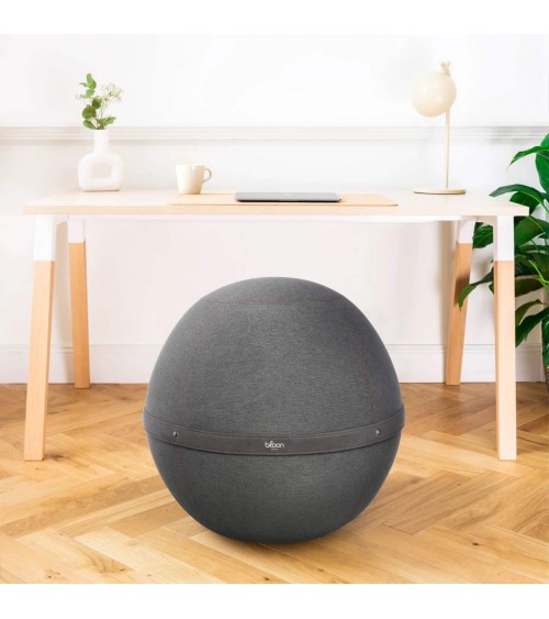 Palla Bloon Urban Grigio silice - Sedia ufficio ergonomica Bloon Paris palla da seduta pouf gonfiabile