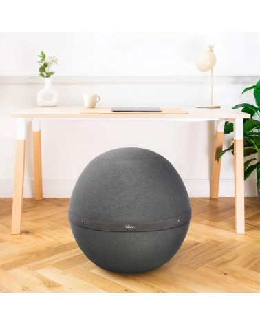 Palla Bloon Urban Grigio silice - Sedia ufficio ergonomica Bloon Paris palla da seduta pouf gonfiabile