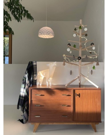 Albero di Natale piccolo in legno - Alberi natalizi di legno Kitatori bellissimi particolari decorato addobbati eleganti moderno