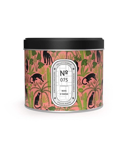 N°75 Bois d'ebène - Bougie parfumée naturelle artisanale  artisanale maison originale naturelle suisse