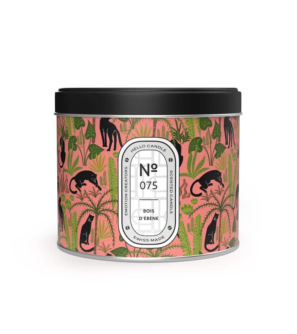 N°75 Bois d'ebène - Bougie parfumée naturelle artisanale  artisanale maison originale naturelle suisse