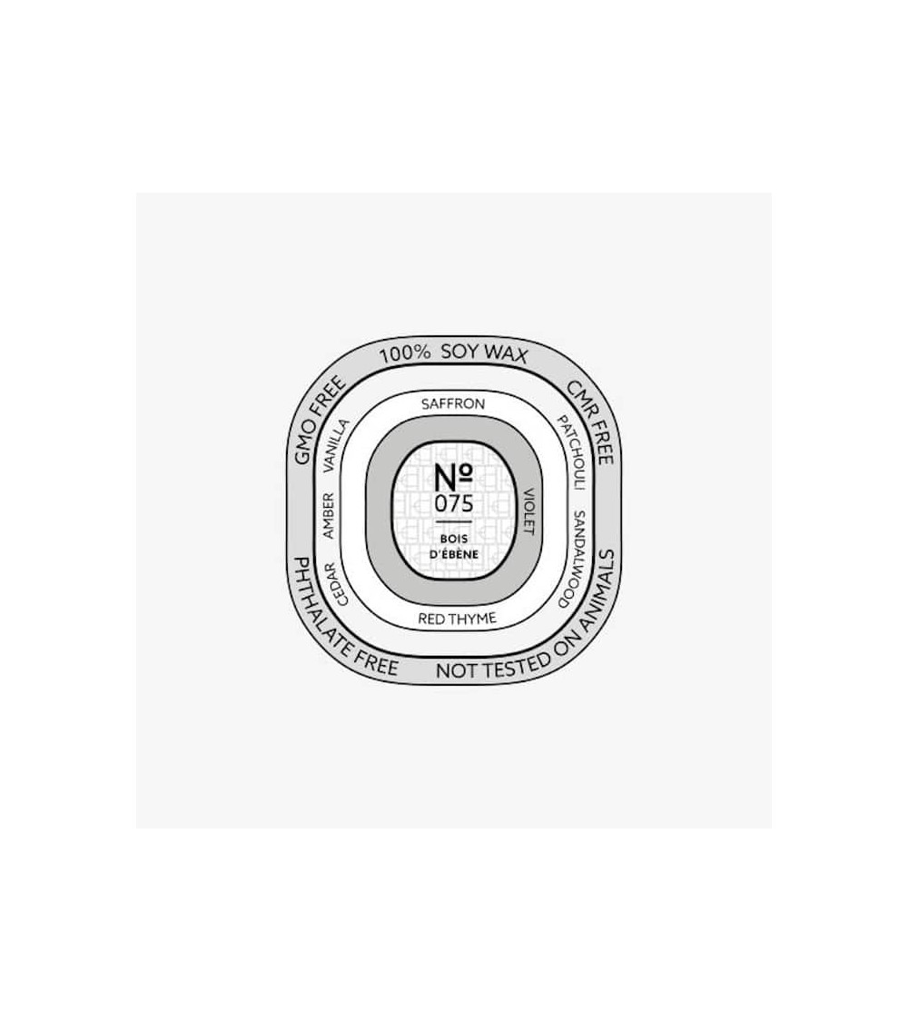 N°75 Bois d'ebène - Bougie parfumée naturelle artisanale  artisanale maison originale naturelle suisse