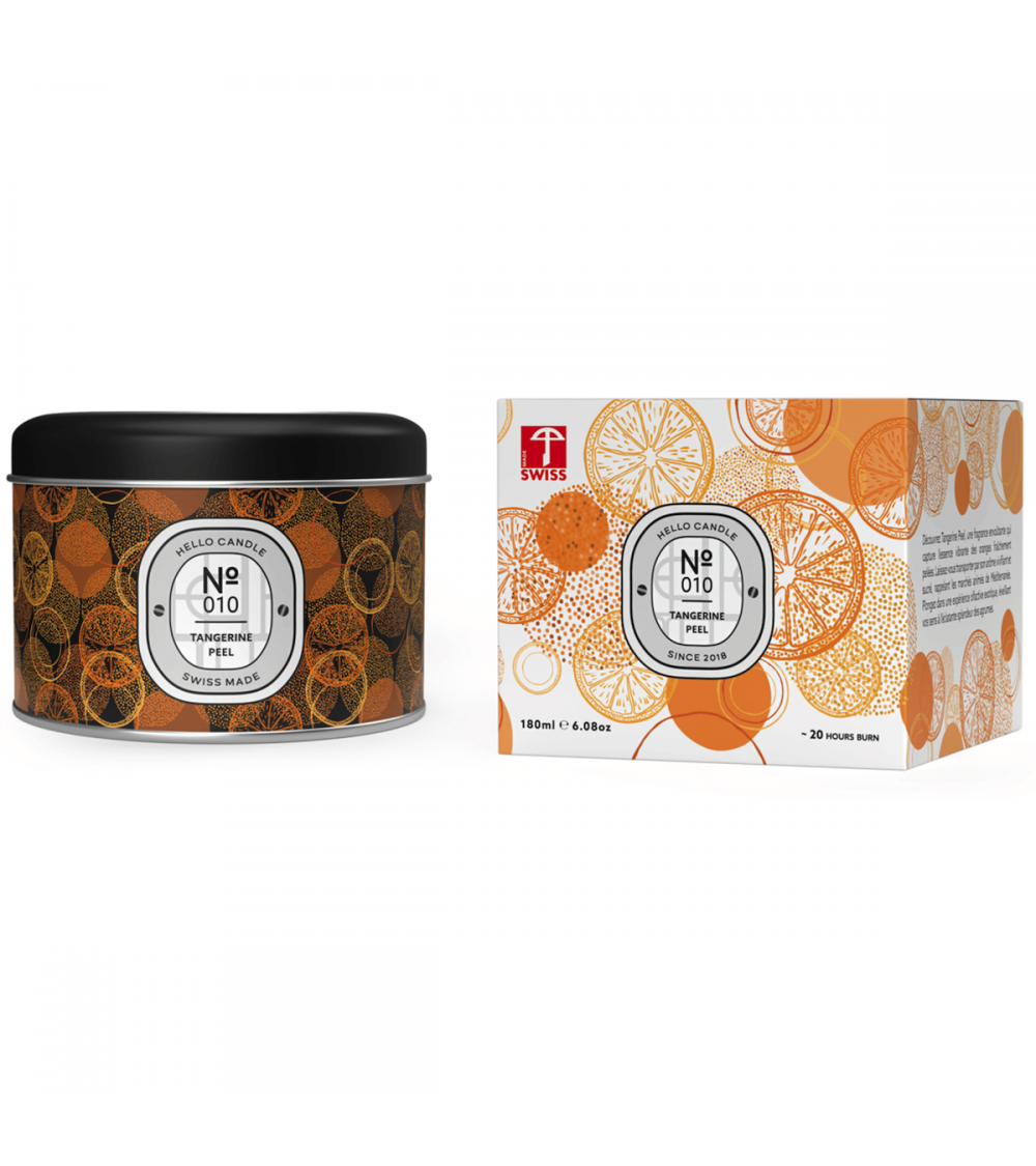 N°10 Tangerine Peel - Natural handmade scented candle Hello Candle