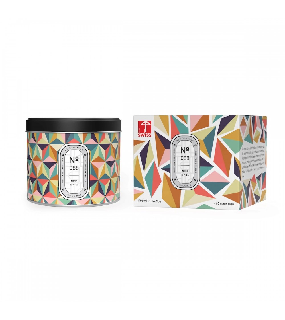 N°88 Noix & Miel - Bougie parfumée naturelle artisanale  artisanale maison originale naturelle suisse
