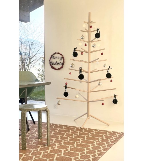 Albero di Natale in legno - Alberi natalizi di legno Kitatori bellissimi particolari decorato addobbati eleganti moderno