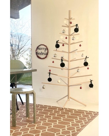 Albero di Natale in legno - Alberi natalizi di legno Kitatori bellissimi particolari decorato addobbati eleganti moderno