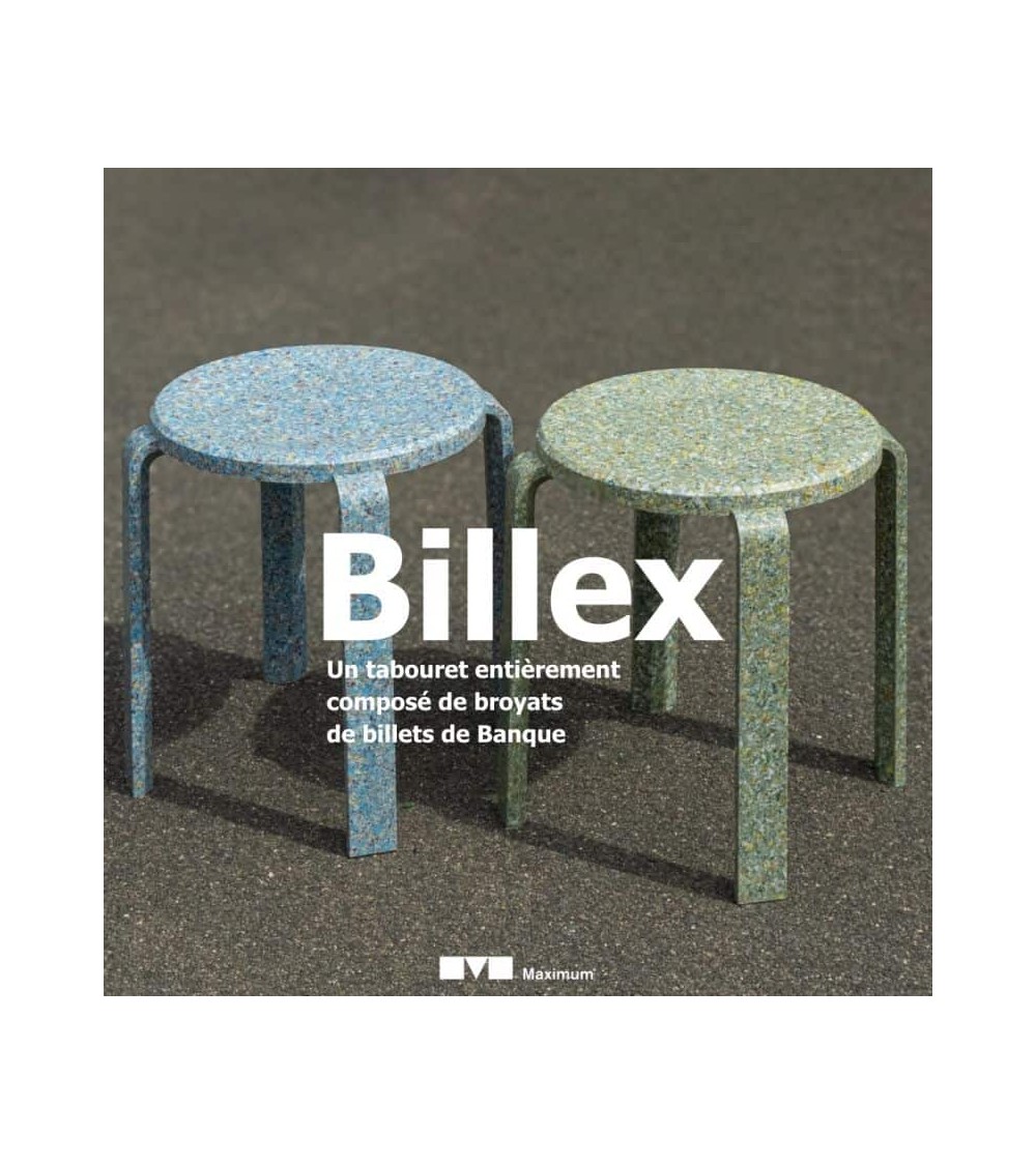 BILLEX - Tabouret design en billets de banque compressés Maximum Paris Kitatori suisse