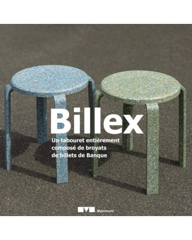 BILLEX - Tabouret design en billets de banque compressés Maximum Paris Kitatori suisse