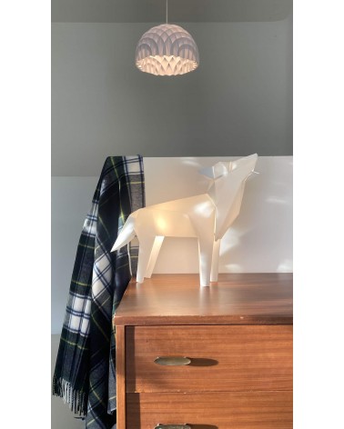 Lampe chien loup - Luminaire animal à poser, lampe de chevet Plizoo a poser de nuit led moderne originale design suisse