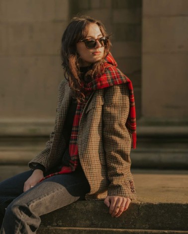 Tartan ROYAL STEWART - Sciarpa di lana merinos Bronte by Moon sciarpa inglese per donna da uomo per donna sciarpe di lana ele...