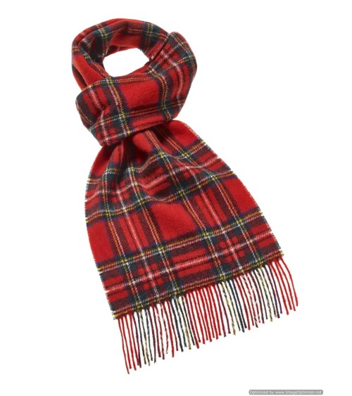 Tartan ROYAL STEWART - englisch Schal, Merino Wollschal Bronte by Moon Damen Winter Winterschal Herrenschal woll schal mit fr...