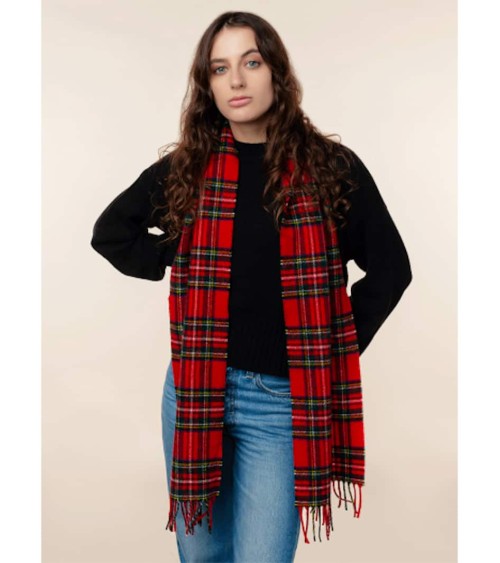 Tartan ROYAL STEWART - englisch Schal, Merino Wollschal Bronte by Moon Damen Winter Winterschal Herrenschal woll schal mit fr...