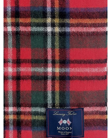 Tartan ALPACA STEWART RED XXL - grande écharpe en alpaga Bronte by Moon luxe pour femme homme Suisse Kitatori