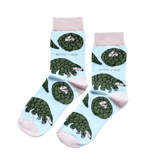 Save the Pangolins - Bamboo Socks Bare Kind funny crazy cute cool best pop socks for women men