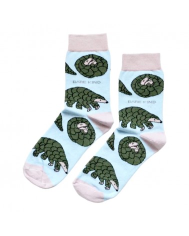 Save the Pangolins - Bamboo Socks Bare Kind funny crazy cute cool best pop socks for women men