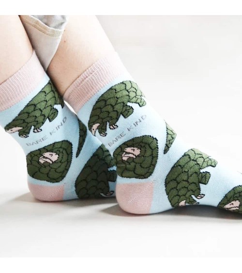 Save the Pangolins - Bamboo Socks Bare Kind funny crazy cute cool best pop socks for women men