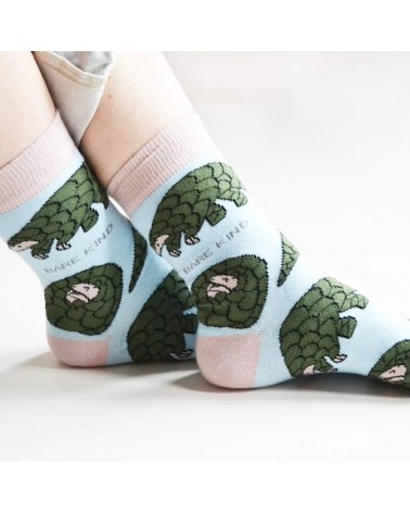 Save the Pangolins - Bamboo Socks Bare Kind funny crazy cute cool best pop socks for women men