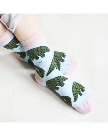 Save the Pangolins - Bamboo Socks Bare Kind funny crazy cute cool best pop socks for women men