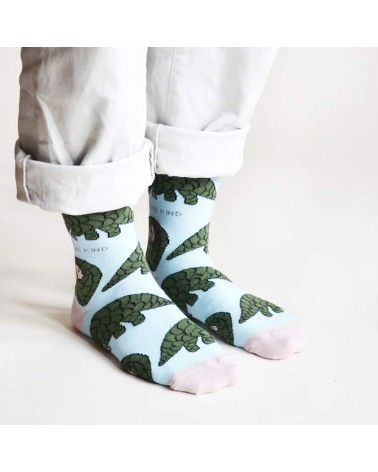 Sauvez les pangolins - Chaussettes en bambou Bare Kind jolies pour femme originales pour homme chausset rigolotes drole Suisse