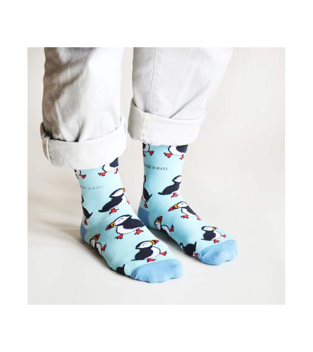Rettet die Papageientaucher - Bambus Socken Bare Kind socke kuschelsocken für damen lustig herren farbige coole socken