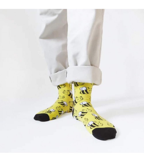 Sauvez les abeilles - Chaussettes en bambou Bare Kind jolies pour femme originales pour homme chausset rigolotes drole Suisse