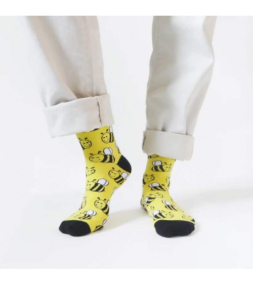 Rettet die Bienen - Bambus Socken Bare Kind socke kuschelsocken für damen lustig herren farbige coole socken