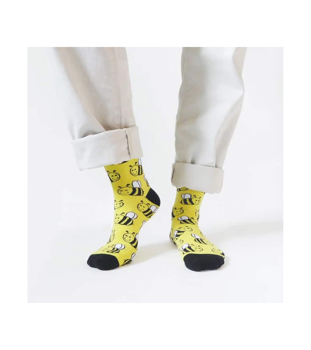 Rettet die Bienen - Bambus Socken Bare Kind socke kuschelsocken für damen lustig herren farbige coole socken