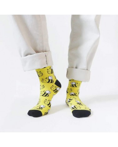 Sauvez les abeilles - Chaussettes en bambou Bare Kind jolies pour femme originales pour homme chausset rigolotes drole Suisse