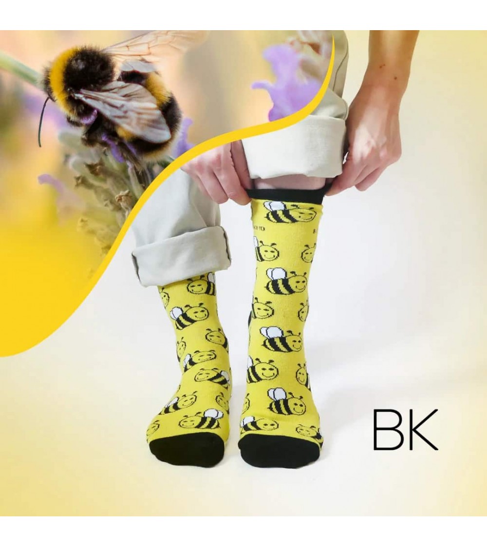 Sauvez les abeilles - Chaussettes en bambou Bare Kind jolies pour femme originales pour homme chausset rigolotes drole Suisse